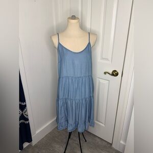 Mossimo XXL Blue Sleeveless Tiered sundress